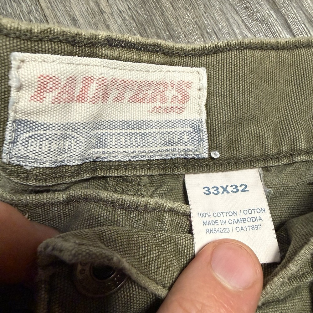 VTG Old Navy Workwear Pants Mens 33x32 Army Green Fade Canvas 90s Skater Y2K - Picture 2 of 6